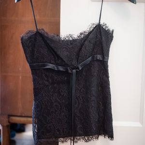 Nicole Miller Collection Black Lace Top
